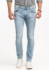 Lee Luke Męskie Spodnie Jeansowe Blue Dove L719OWA32